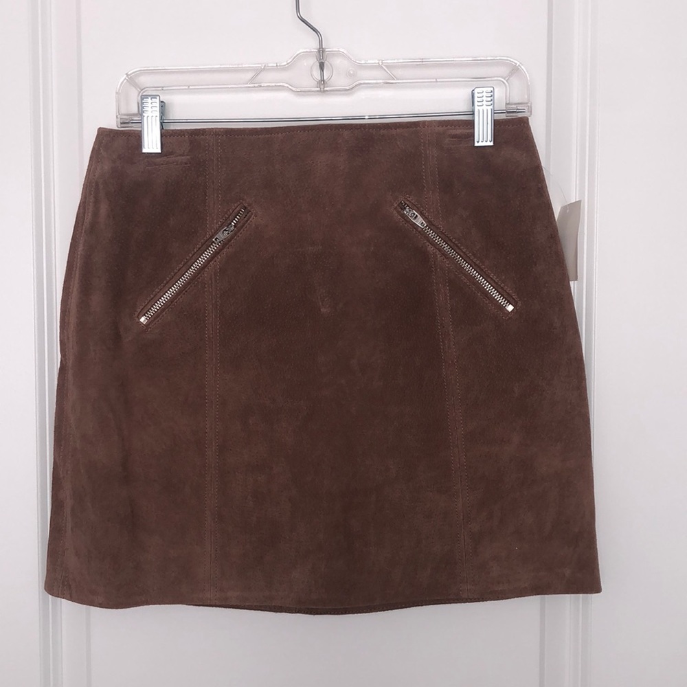 [BLANKNYC] brown suede skirt size 27